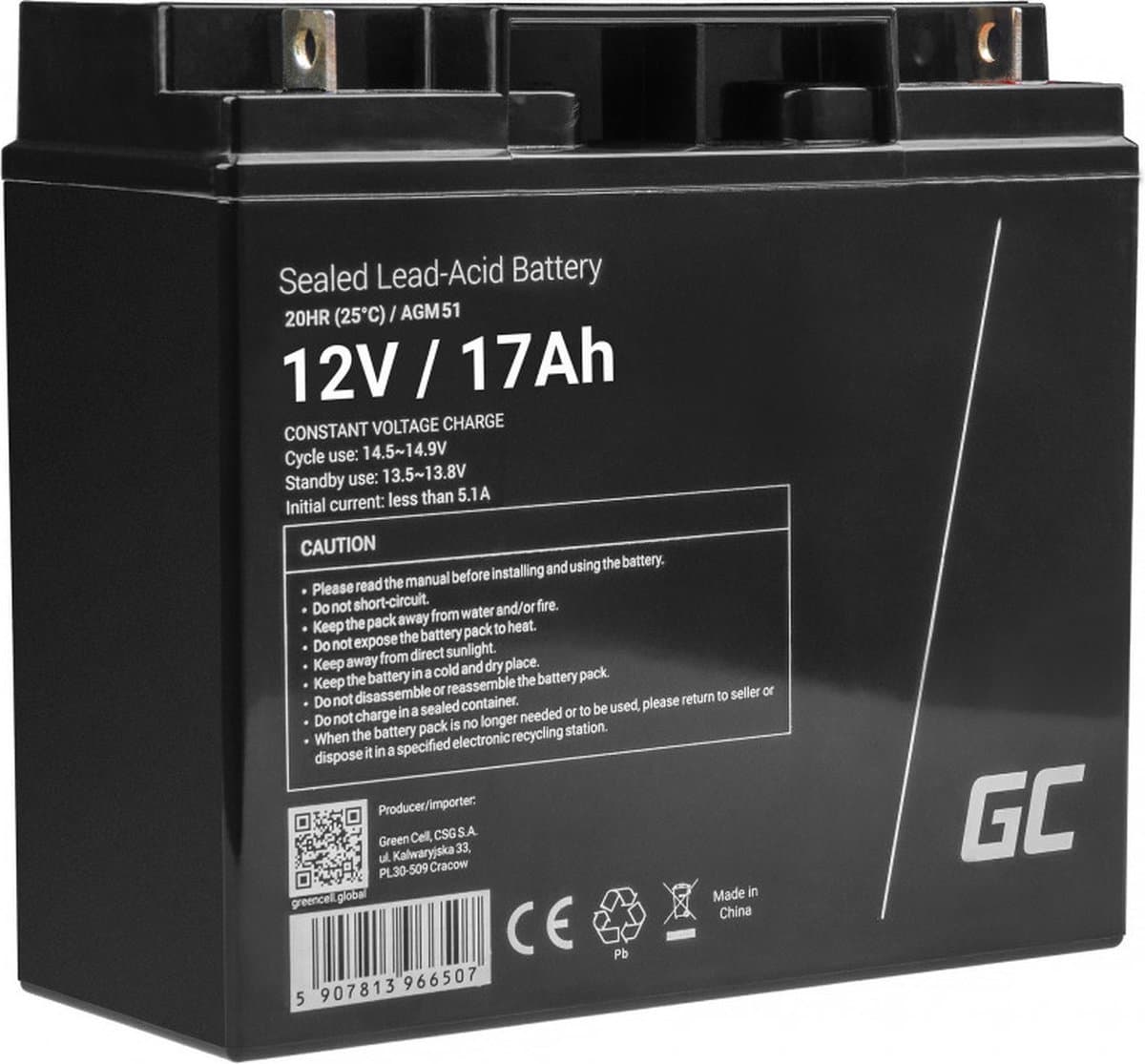 Onderhoudsvrije AGM VRLA 12V 17Ah accu voor boten en fotovoltaïsche installaties. (EAN: 5907813966507): Waarom een AGM‑accu