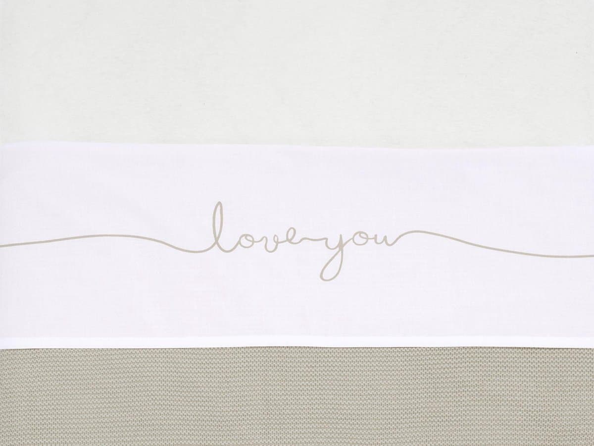 Jollein Baby Laken Wieg 75x100cm Love you - Nougat (EAN: 8717329358669): Waarom deze lakenwieg