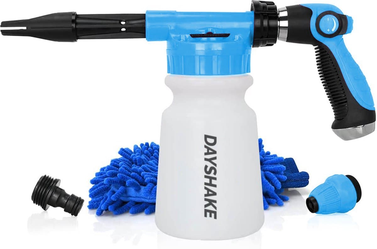 Dayshake Snow Foam Gun voor Tuinslang - Inclusief Washandschoen - Foam Lance - Schuim Spuit Auto - Foam Cannon (EAN: 8720648156014)
