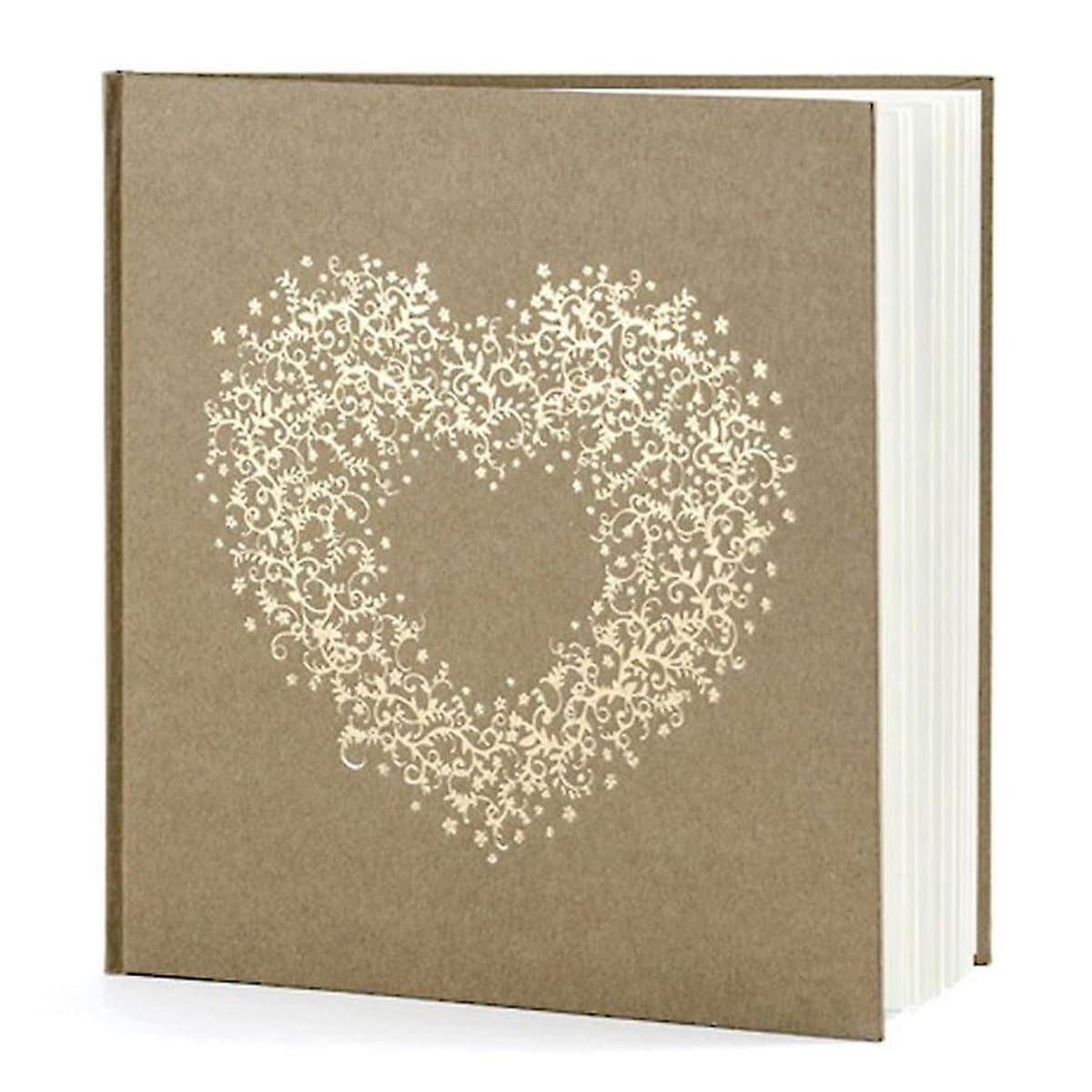 Receptie Bruiloft gastenboek met gouden hart - 22 bladzijden - 20 x 20 cm (EAN: 8719538055964): Waarom Deze Gastenboek