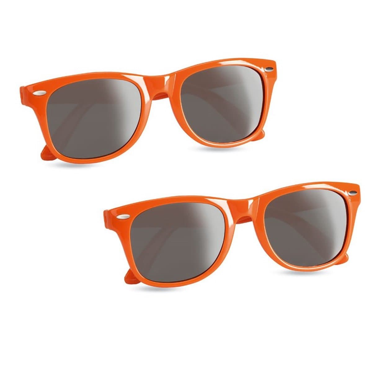 Hippe feest zonnebril met oranje montuur - 2x stuks - Koningsdag - EK/WK verkleed accessoires (EAN: 8720768003601): Waarom een oranje montuur 🌈