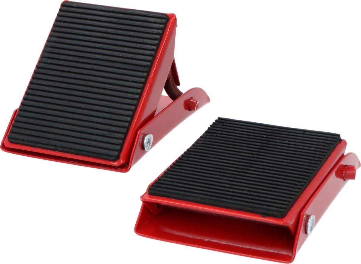 Carpoint Wielkeggen Inklapbaar – Set van 2 – 900 kg – Metaal – Rood/Zwart – Voor Caravan, Camper & Aanhanger (EAN: 8711293072392)
