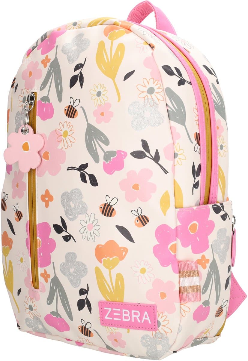 Zebra Trends Lily Rugzak - Meiden - Schooltas - Kinderrugzak - Flessenhouders - Girls - School - Rugtas - Bloemetjes & bijtjes (EAN: 8720673227970)