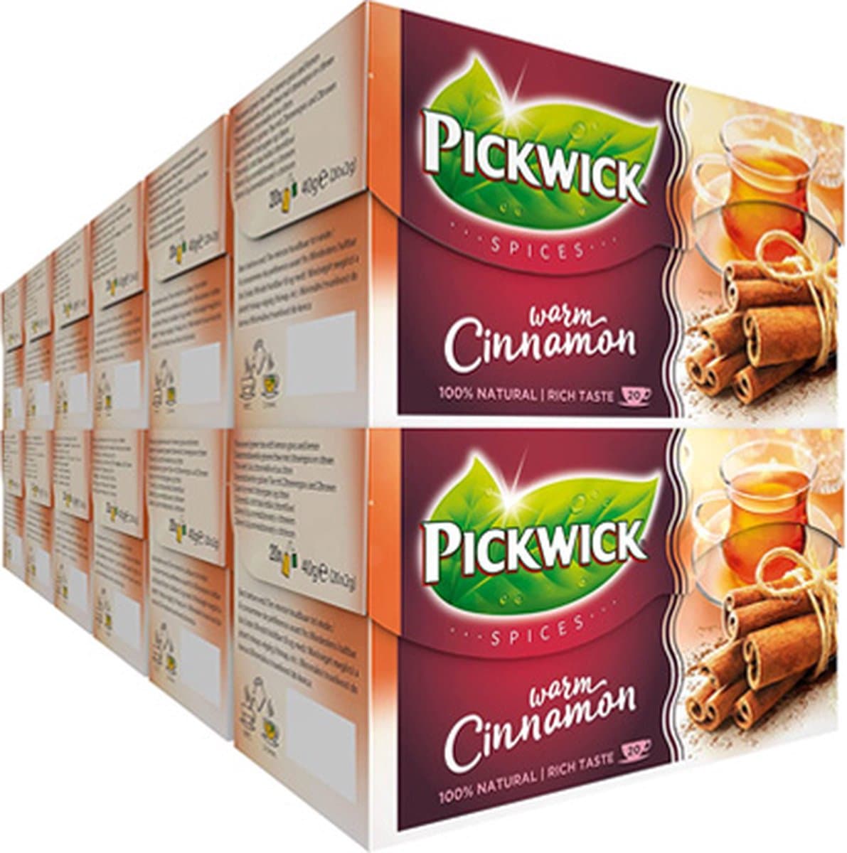 Pickwick - Spices Warm Cinnamon zwarte thee - 12 x 20 theezakjes (EAN: 8711000291009): Warmte in een Mokje ☕