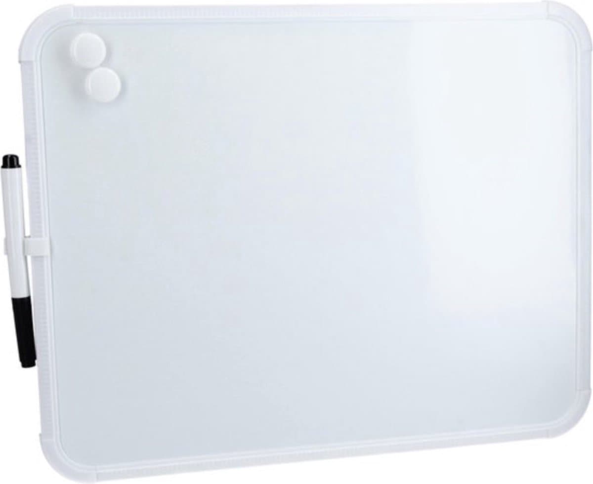 Benson Whiteboard Set - Whiteboard - Met Magneten - Marker - 36x28CM (EAN: 8719274343059)