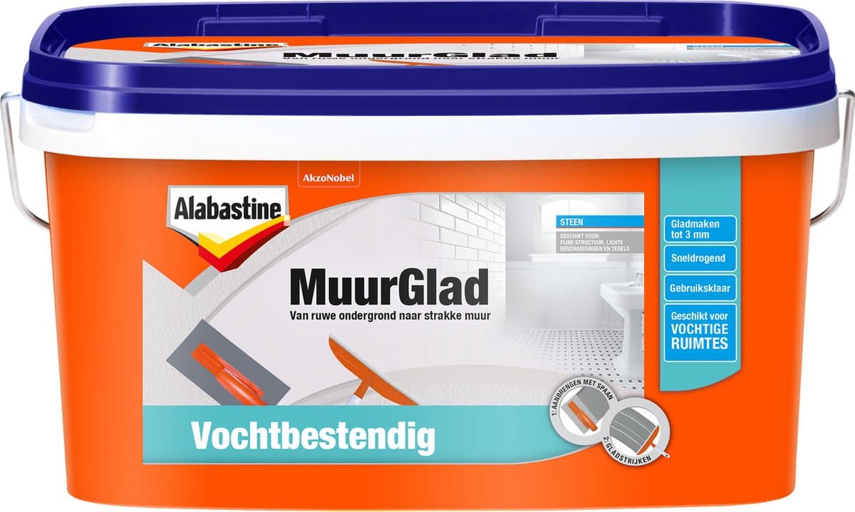 Alabastine muurglad vochtbestendig - 5 liter (EAN: 8710839114497): Eerste indruk Wat is het precies