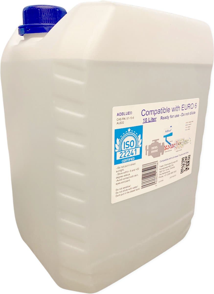 ADBLUE® - Voor alle automerken - INCLUSIEF SCHENKTUIT - AUS32 - 10 Liter - Cannister (EAN: 7434622175168)