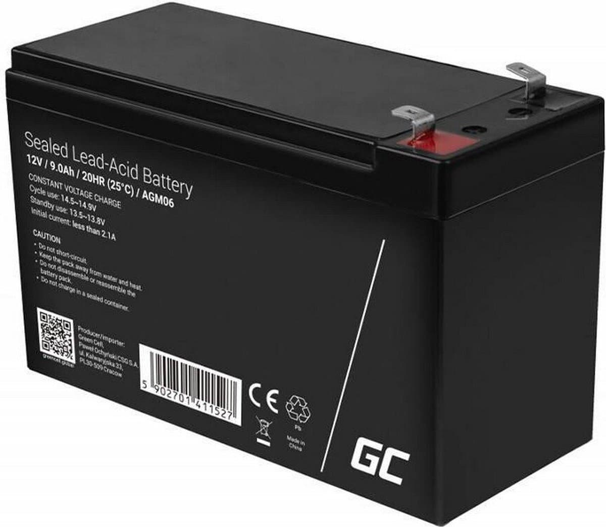 Green Cell Agm06 12v 9ah Autoaccu Veelkleurig (EAN: 5902701411527)