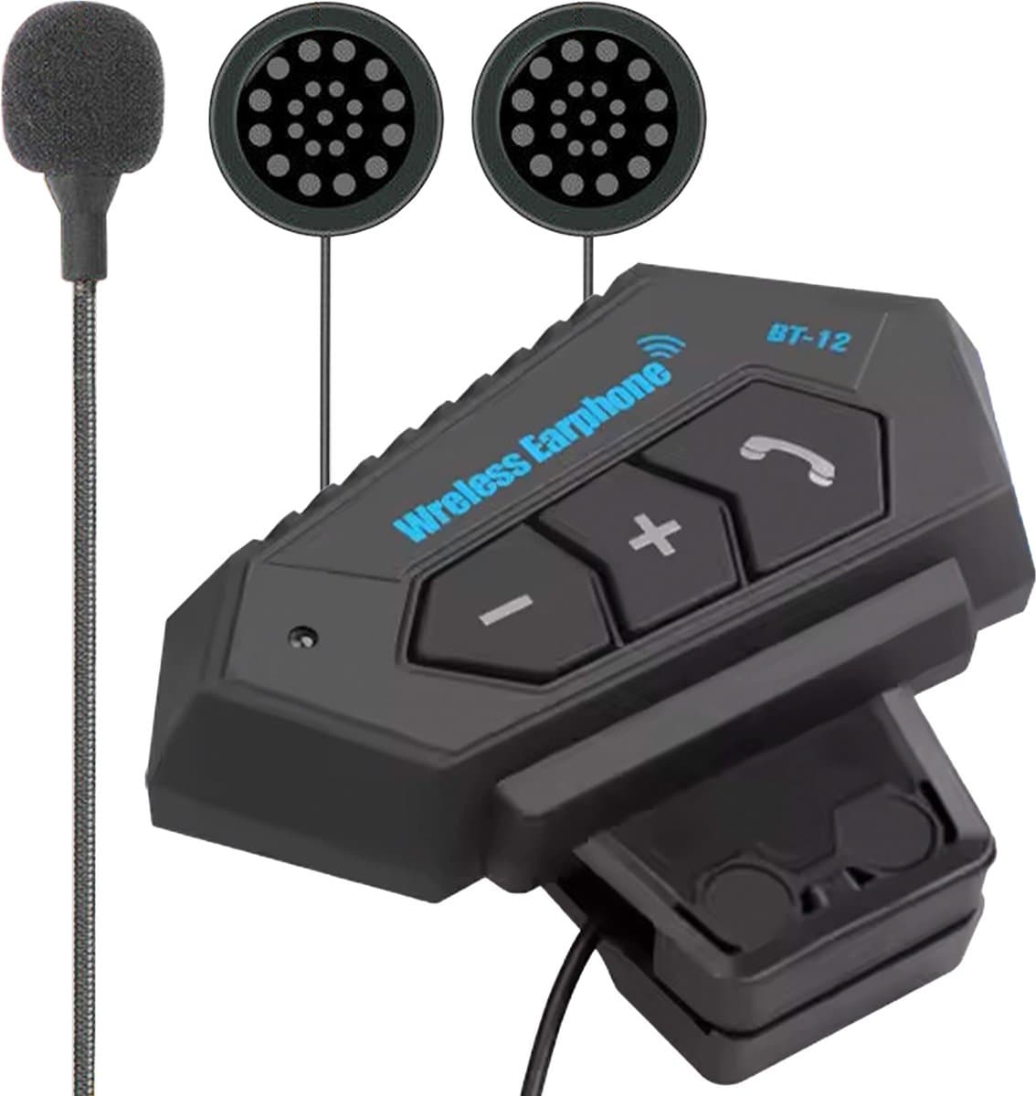 Motorhelm Headset Bluetooth - Met Microfoon voor Helm - Waterdicht - Universele Pasvorm (EAN: 6150721452429)