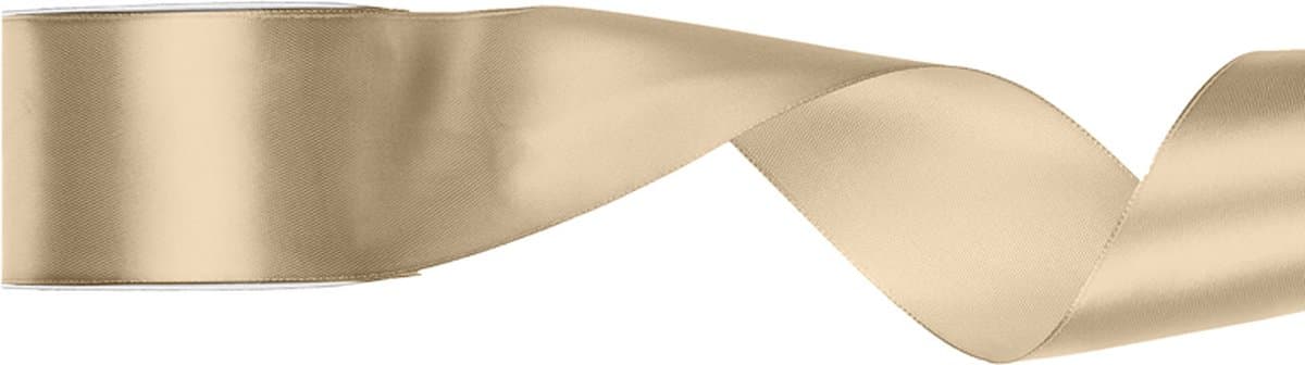 Satijn lint 50mm breed koud goud, rol 25 meter - hobbylint - sierlint - cadeaulint - satin ribbon (EAN: 5904555056107): Wat maakt dit lint zo bijzonder 🌟