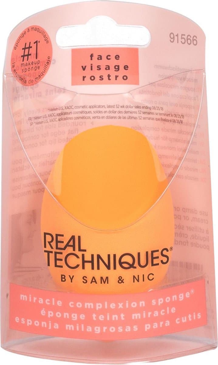 Real Techniques Miracle Complexion Sponge blender - Make-up spons voor foundation (EAN: 0079625915662): 🎉 Het eerste wat je ziet een eenvoudige, doch krachtige design