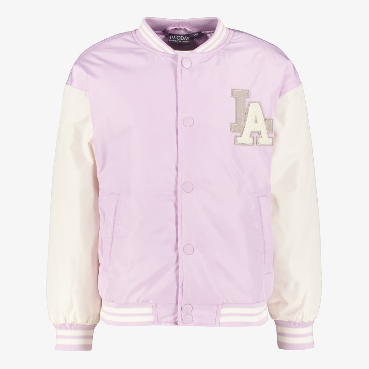 TwoDay meisjes baseball zomerjas lila wit - Maat 134 (EAN: 8721175302653)
