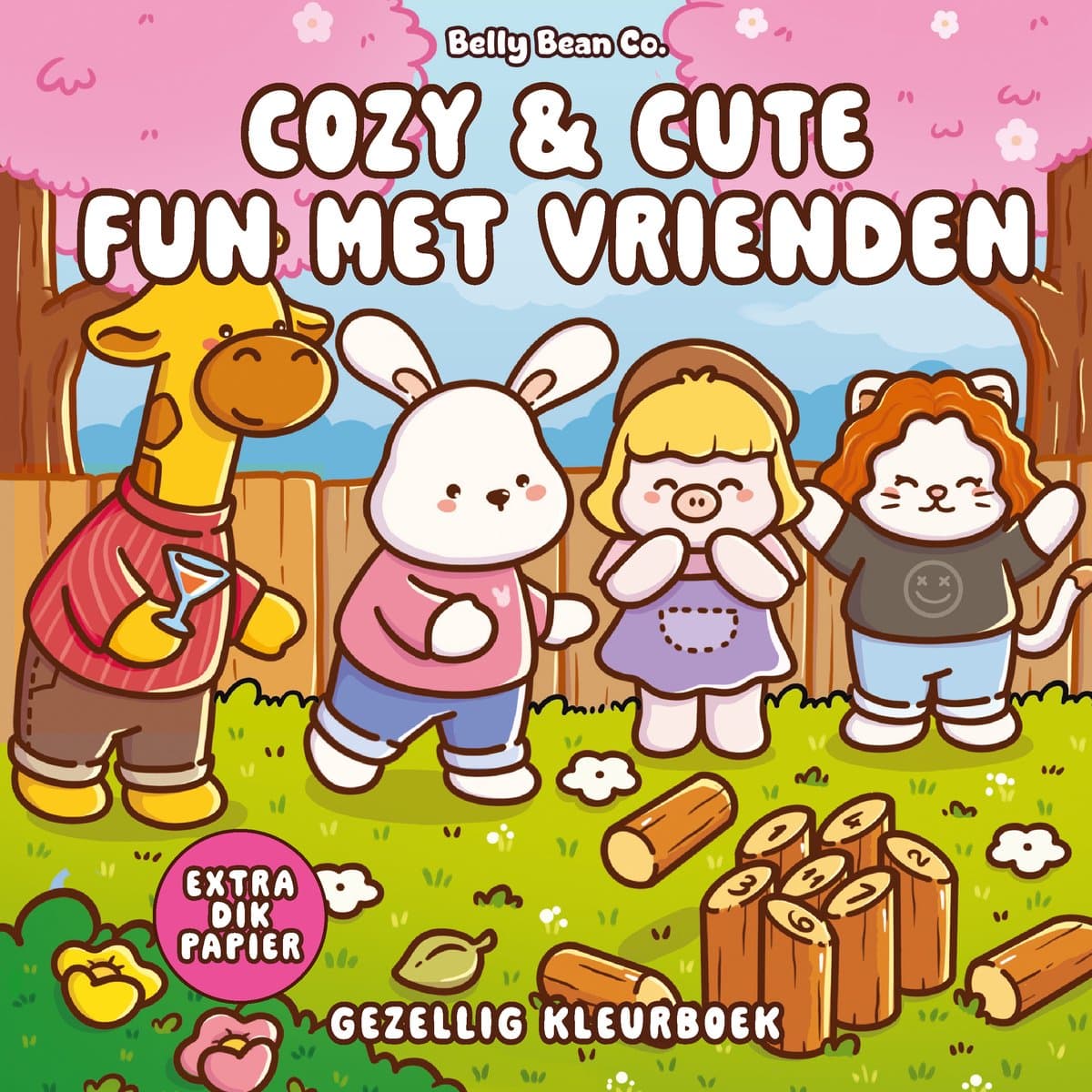 Cozy & cute kleurboek Belly Bean Co. - Cozy & cute fun met vriendenGezellig kleurboek (EAN: 9789000405985)