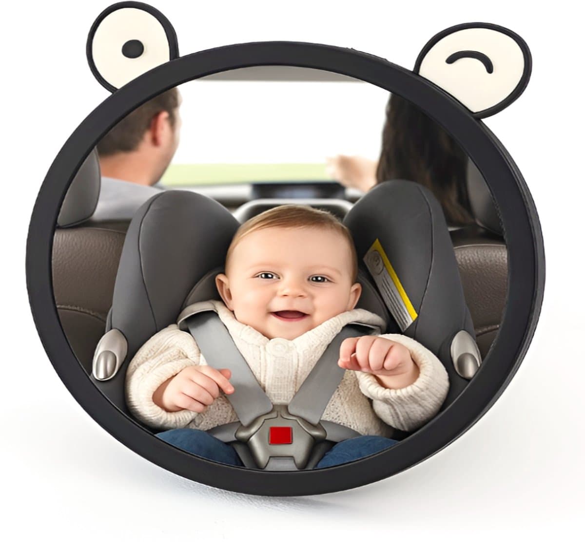 Wellewares - Autospiegel Baby - Achterbank Spiegel - Ovaal - Zwart (EAN: 8720094903354)