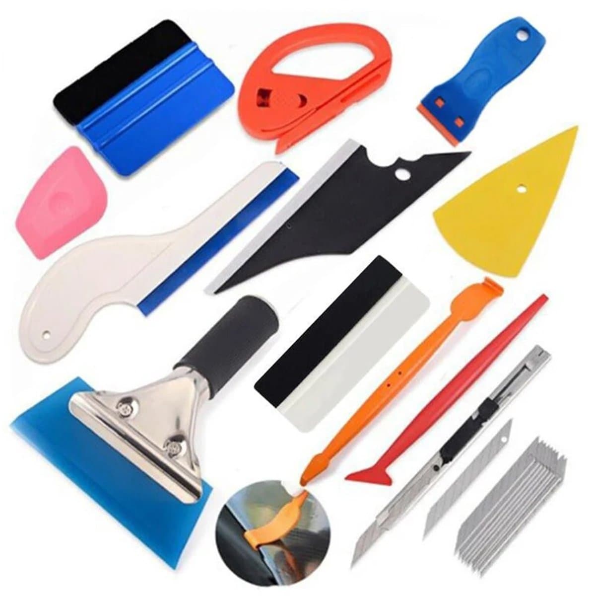 XEOD Ramen blindeer folie gereedschap - Car Wrap Gereeedschapset - Auto Wrappen - 12 Delige Set (EAN: 8720618430304)