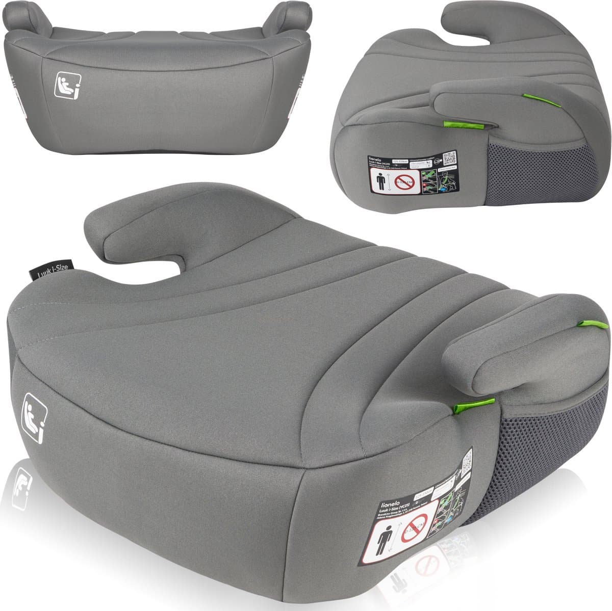 Lionelo Luuk i-Size - Zitverhoger Auto 6-12 Jaar / 125-150 cm - Brede Stoelverhoger met EPE-schuim - Ergonomische armleuningen - Wasbare hoes - Autozitje (EAN: 5903771708173): 🎁 De eerste indruk – “on‑the‑spot” installatie