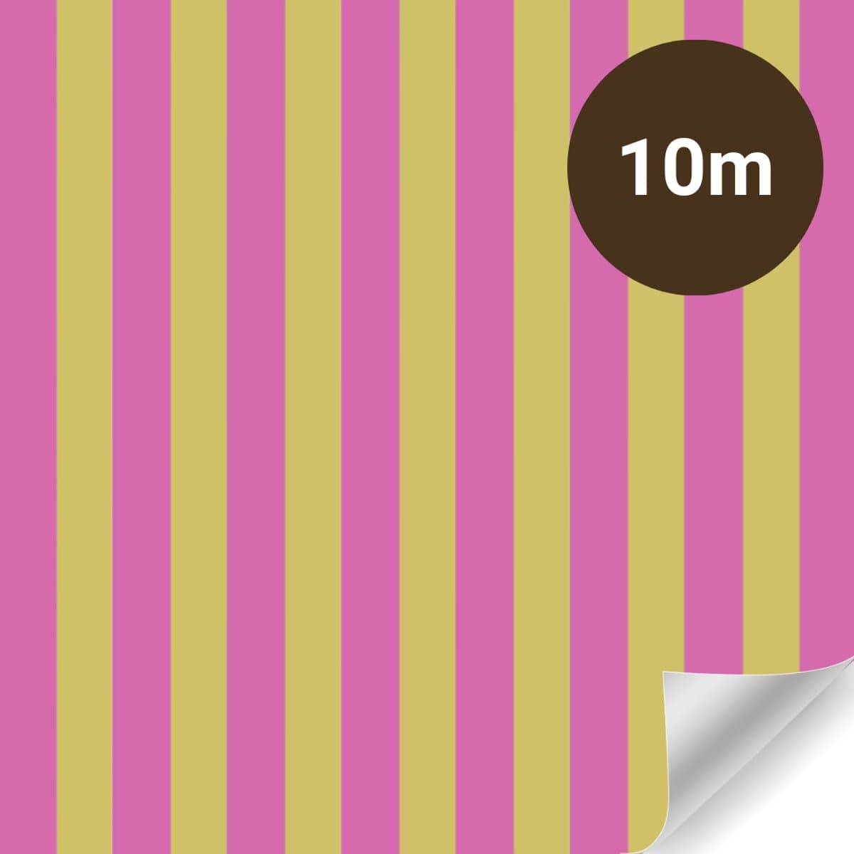 Cadeaupapier - Stripes (Fuchsia) - (1 STUK) – 1000 × 70 cm – Goude Strepen - Inpakpapier - Duurzaam - Kraftpapier - Milieuvriendelijk Cadeaupapier - Hoogwaardige Kwaliteit (EAN: 6151807929934)