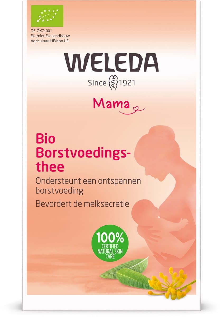 WELEDA Bio Borstvoedingsthee - Fenegriek, Venkel, Anijs en Karwij - Citroenverbena - Ondersteunt een ontspannen borstvoeding - 100% Natuurlijke Ingrediënten - 20 zakjes (EAN: 4001638095136)