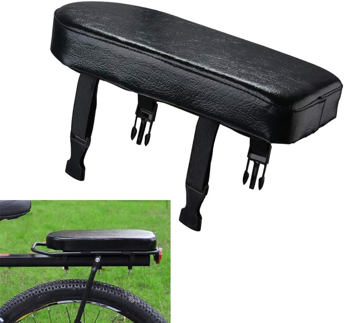 Fietsstoeltje achter - Fietsstoeltje Achterzitje - fietskussen - achterzitje fiets - fietskussen zwart - Fietszitje Achter - Elektrische Fiets/ Fietsen/Elektrische Scooter - Universeel - Zitkussen - Zwart (EAN: 9096778064277)