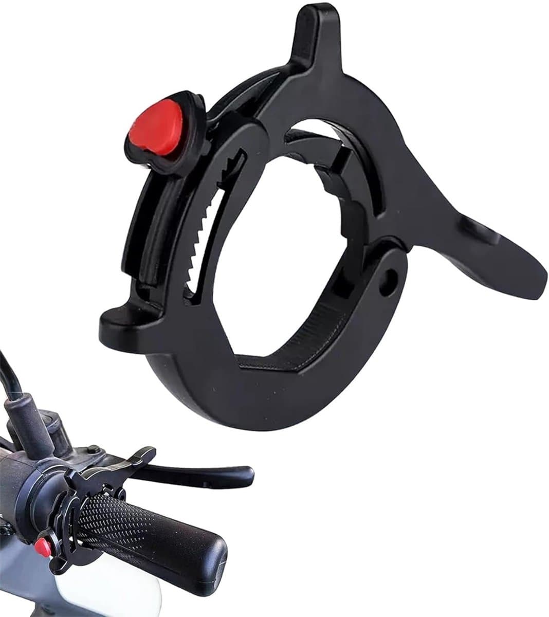Snelheidsregelaar - Gashendel - Cruisecontrol - Hulpapparaat - Motorfiets gashendelvergrendeling - Met siliconen beschermring - Motorfiets gashendelklem - Accessoires voor elektrische voertuigboosters - Universele motoraccessoires - Zwart (EAN: 00...