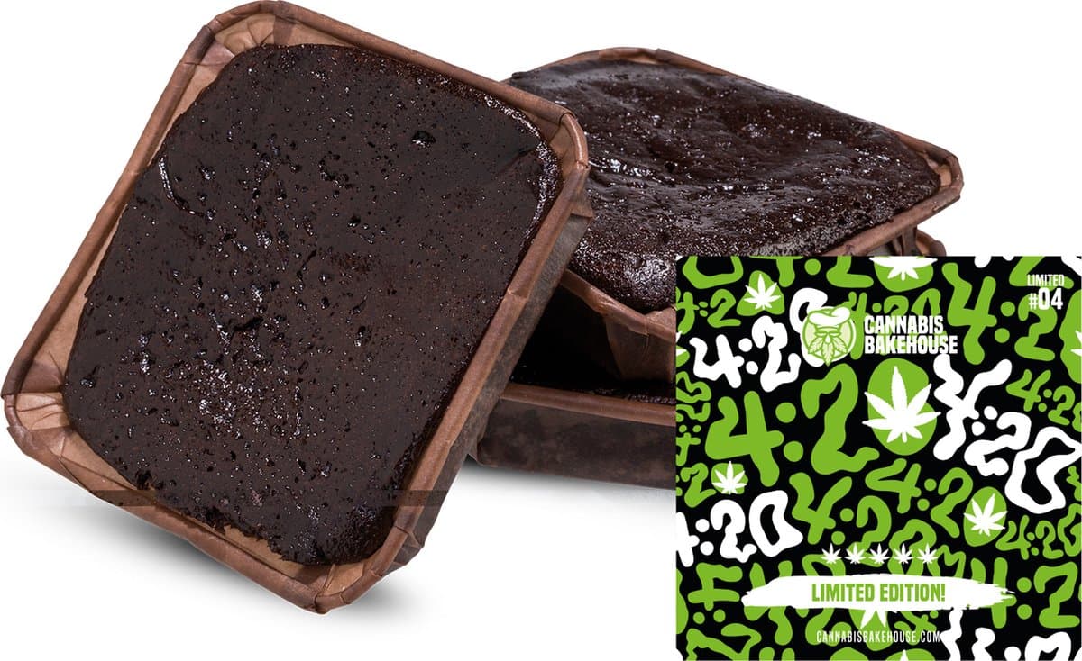Cannabis Bakehouse - 420 Brownie - Stoner - Ganja - Wiet - Cannabis - 0% THC (EAN: 8720514051856): Eerste indruk verpakking & belofte