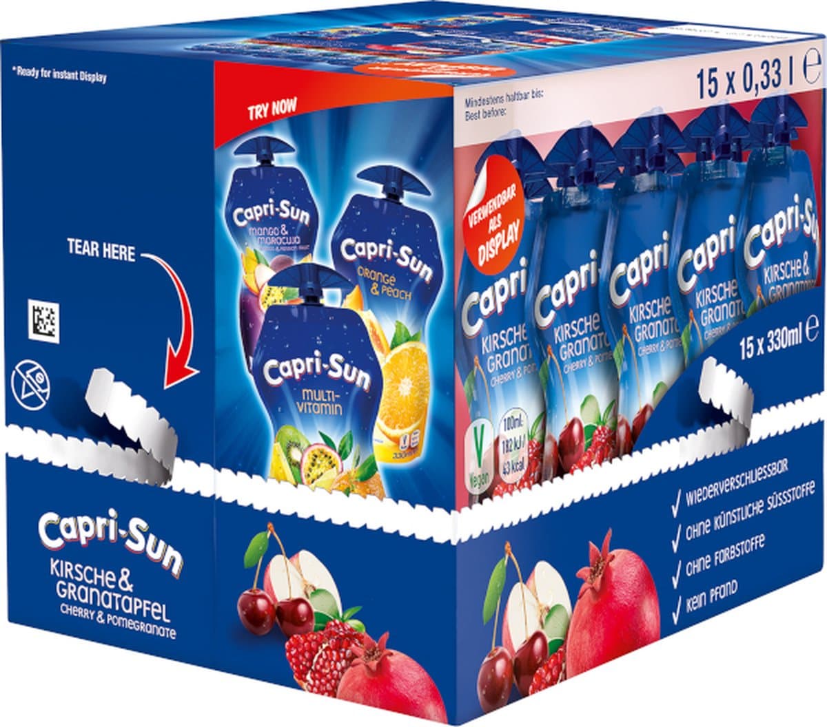 Capri Sun Kers & Granaatappel 15x330 ml (EAN: 4000177172636): Wat is dit precies