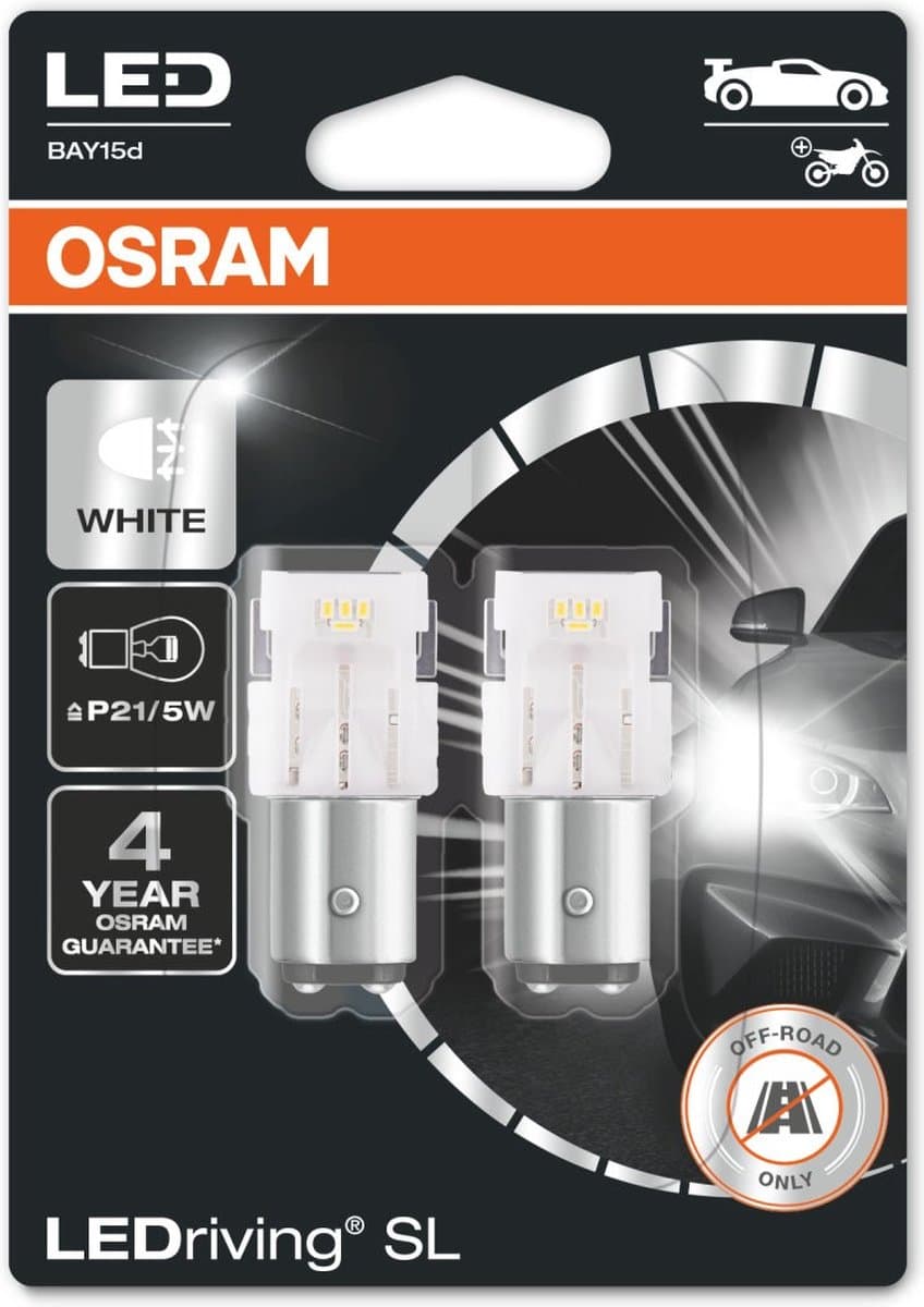 Osram LED P21/5W BAY15d 12V - Wit - Set (EAN: 4062172151726)