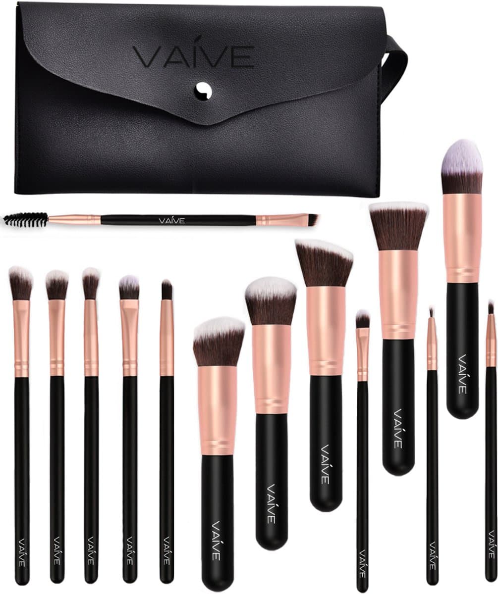 VAIVE Make Up Kwasten Set - Foundation Kwast - Oogschaduw Borstels - Poederkwast - Makeup Kwasten - Kwastensets - Wenkbrauw Borstel (EAN: 8720828504345): De eerste indruk Het oog wil ook wat