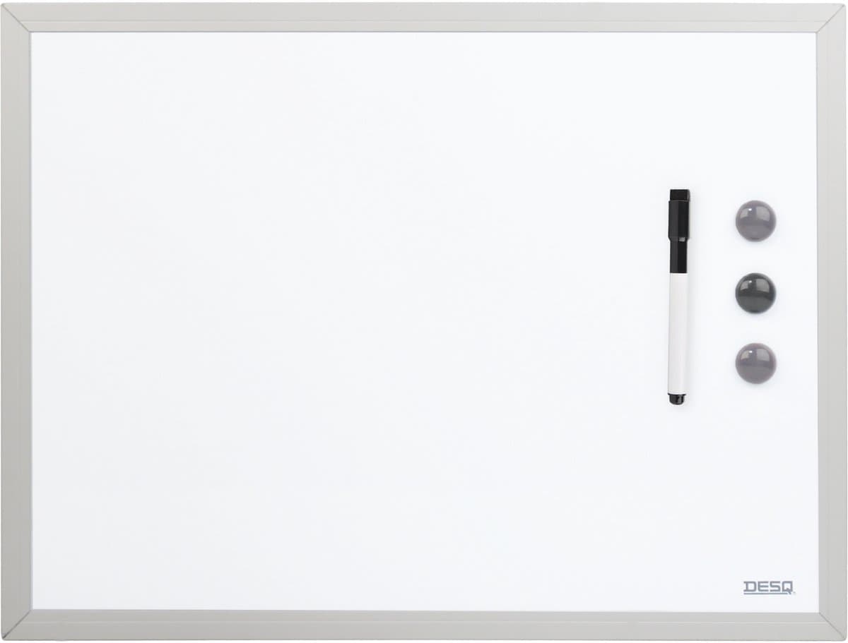 DESQ® Whiteboard - Magnetisch - Wit - Aluminium omlijsting - 30 x 40 cm (EAN: 8717249814429): **Eerste indrukken Simpel, maar niet perfect**