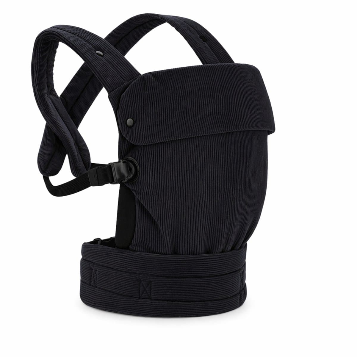 Laavir® Baby Draagzak Corduroy - Comfortabele Buikdrager met Verstelbare Band - Voor 0 tot 36 Maanden - Zacht & Ademend - Zwart (EAN: 8721154100782)