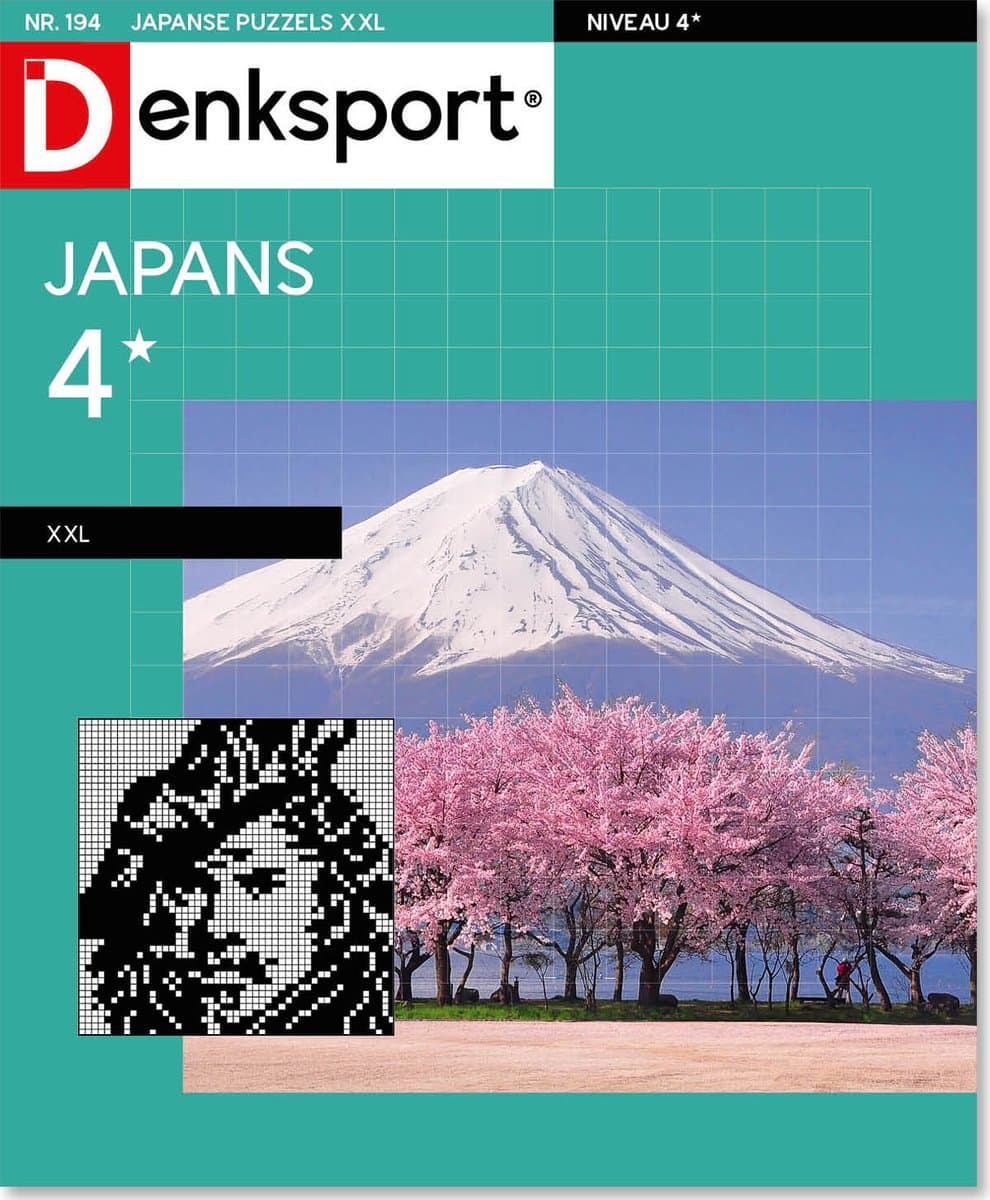 Denksport Puzzelboek Japanse puzzels 4* XXL, editie 194 (EAN: 8710835881768): 📦 Wat zit er in de doos