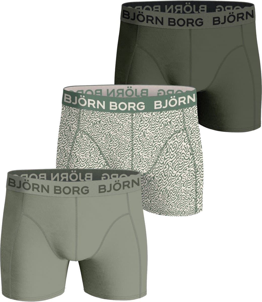 Bjorn Borg Boxers 3Pack Stretch Groen - Maat L - Heren - Boxershorts (EAN: 7321465652935): 🎯 Wat maakt deze boxers nou zo speciaal