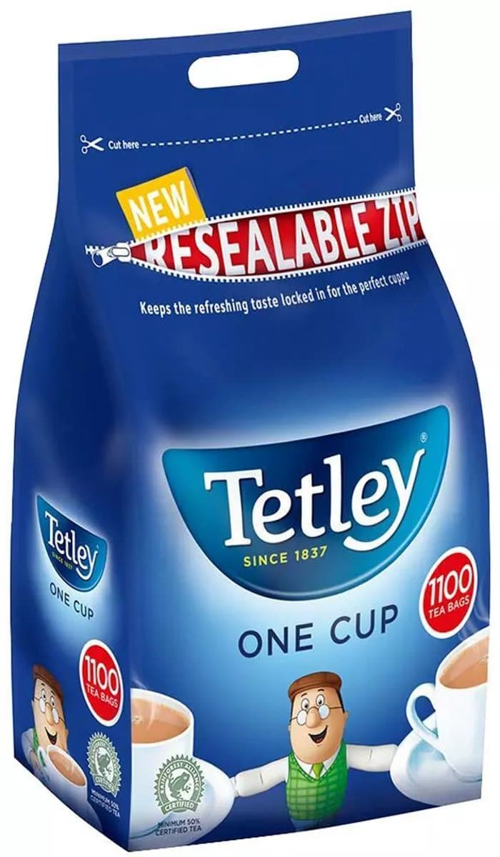 Tetley thee - zwarte thee mix voor catering - 1100 theezakjes (EAN: 5000208024926)