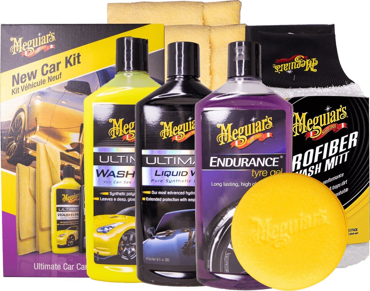 Meguiar's New Car Kit - 8 Delig (EAN: 4260314990602): De Eerste Indruk Alles onder een Bliksemschnell! ⚡
