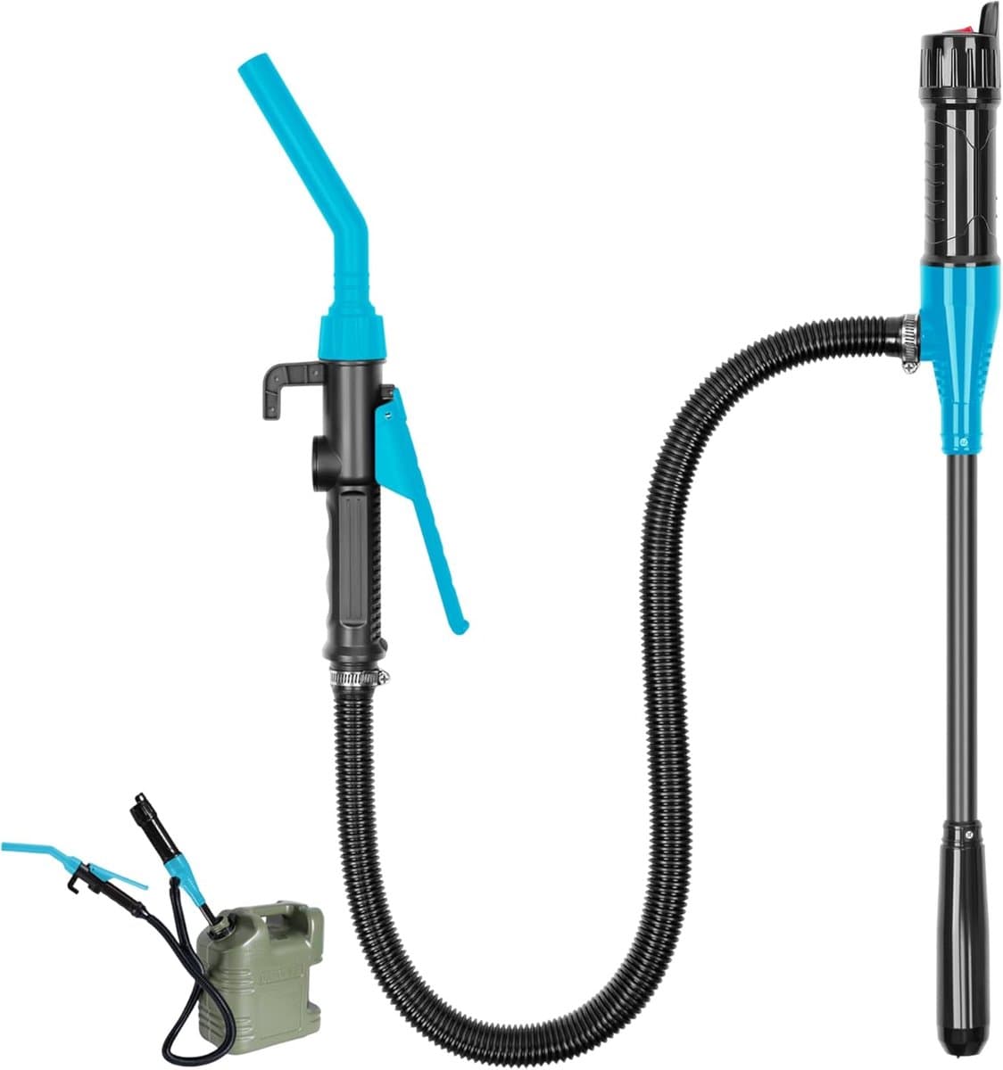 Elektrische Brandstofpomp - Accu Aangedreven Vloeistofoverdrachtspomp - Draagbare Elektrische Oliepomp - Sifonpomp - Jerrycanpomp - Automatische Afzuigpomp voor Benzine (EAN: 6153348323325)
