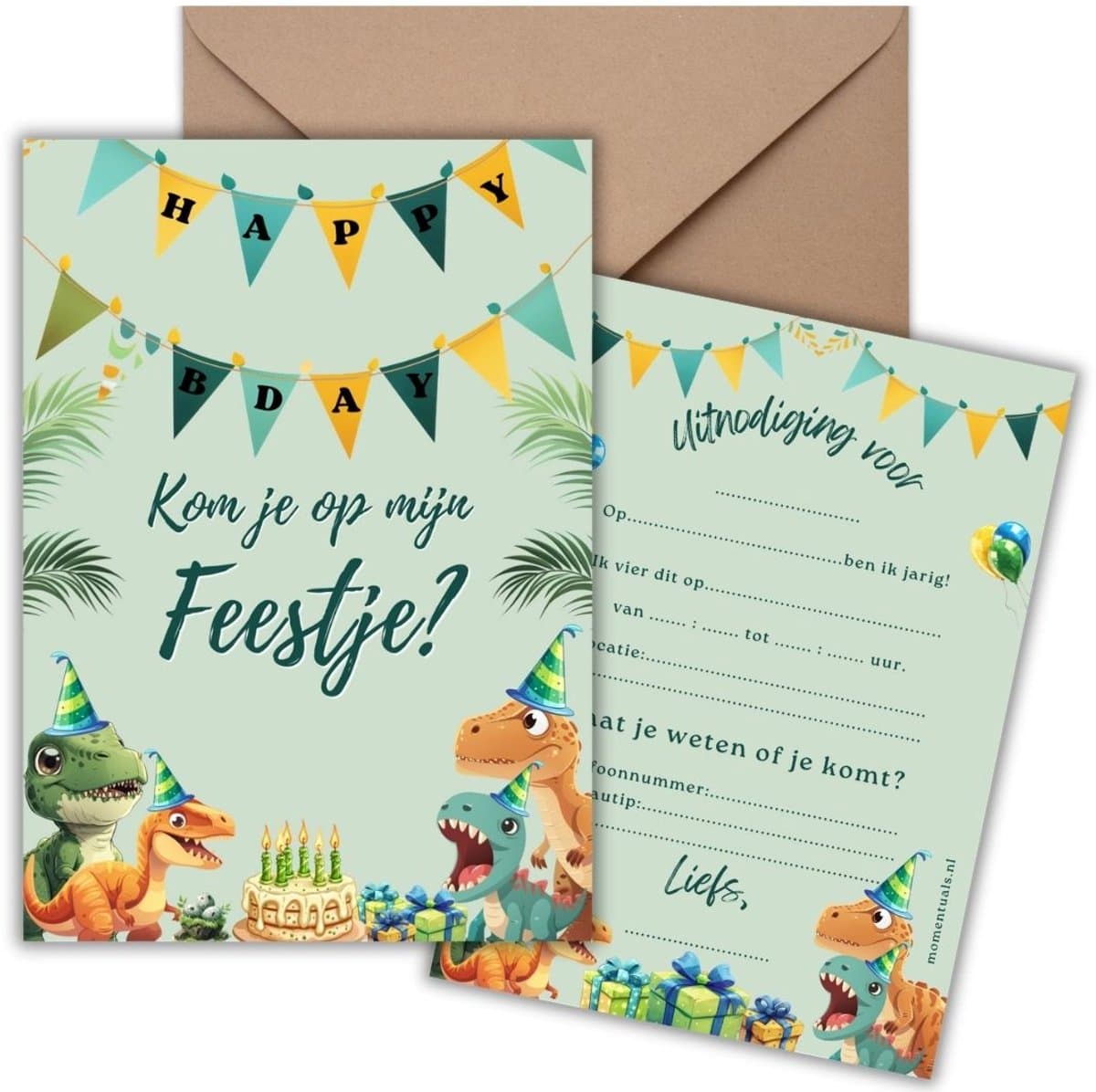 Uitnodiging Kinderfeestje 10 Kaarten + Enveloppen - Dino – Jongen & Meisje – Uitnodigingskaarten - Beschrijfbaar – Verjaardag Kind (EAN: 8721161817154): 🦖 Mijn Kinderen Vinden het Perfect! – Waarom de "Uitnodiging Kinderfeestje 10 Kaarten + Envelo...