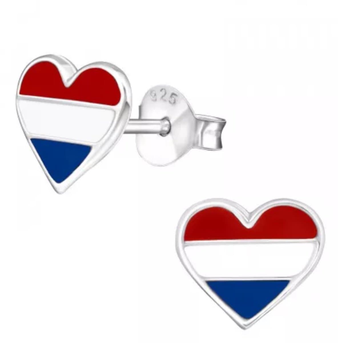 La Rosa Princesa Nederlandse Vlag Oorbellen Zilver Rood Wit Blauw - Vlag Nederland Holland - Koningsdag - EK Voetbal (EAN: 8720187192771)
