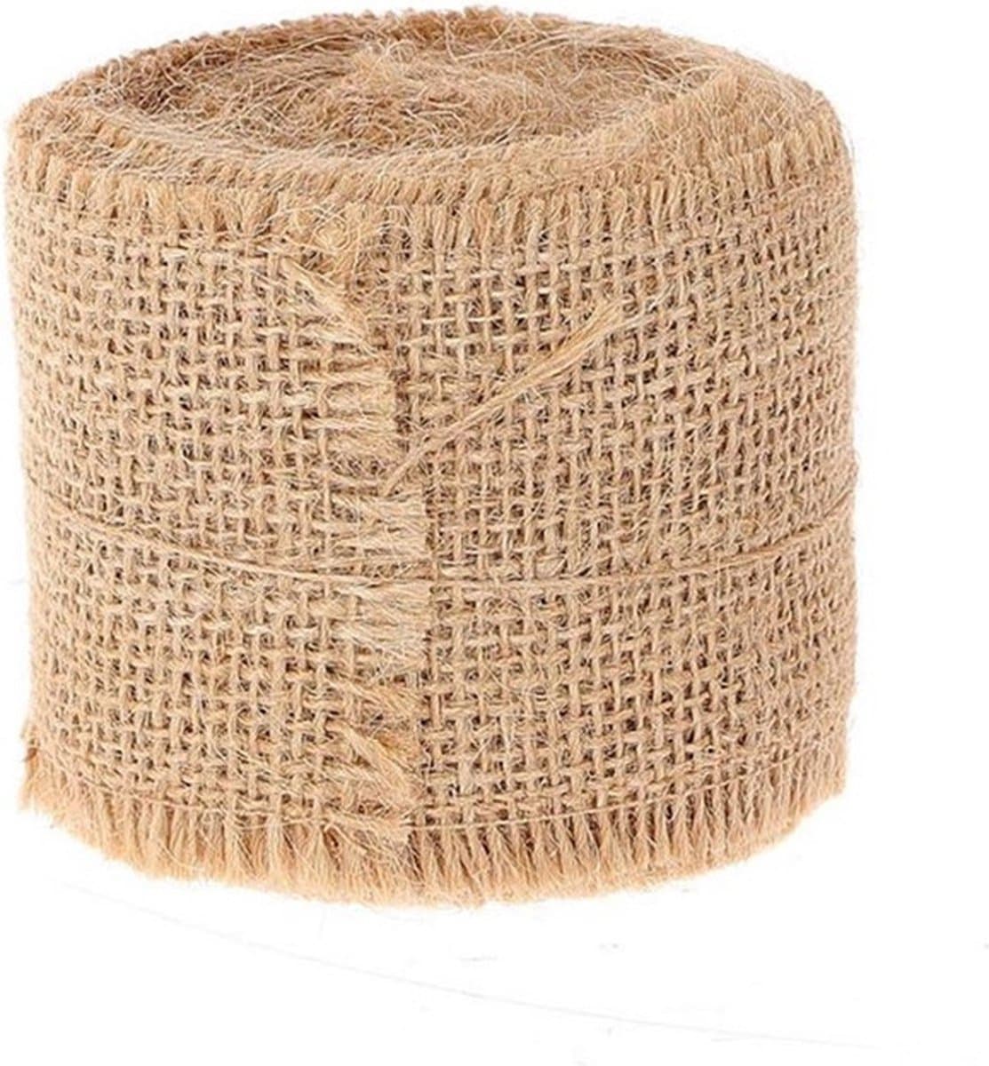 HBX Natural Living Decoratie lint - jute - rol - 500 x 5 cm - decoratielint stof - hobby (EAN: 8720719100717)