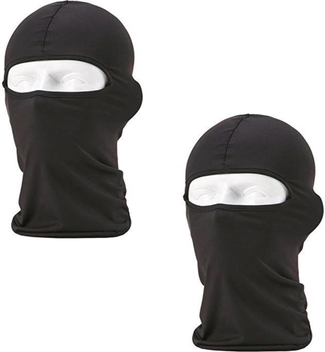 Motor Bivakmuts / Balaclava Zwart - 2 stuks - One Size (EAN: 8719907145296)