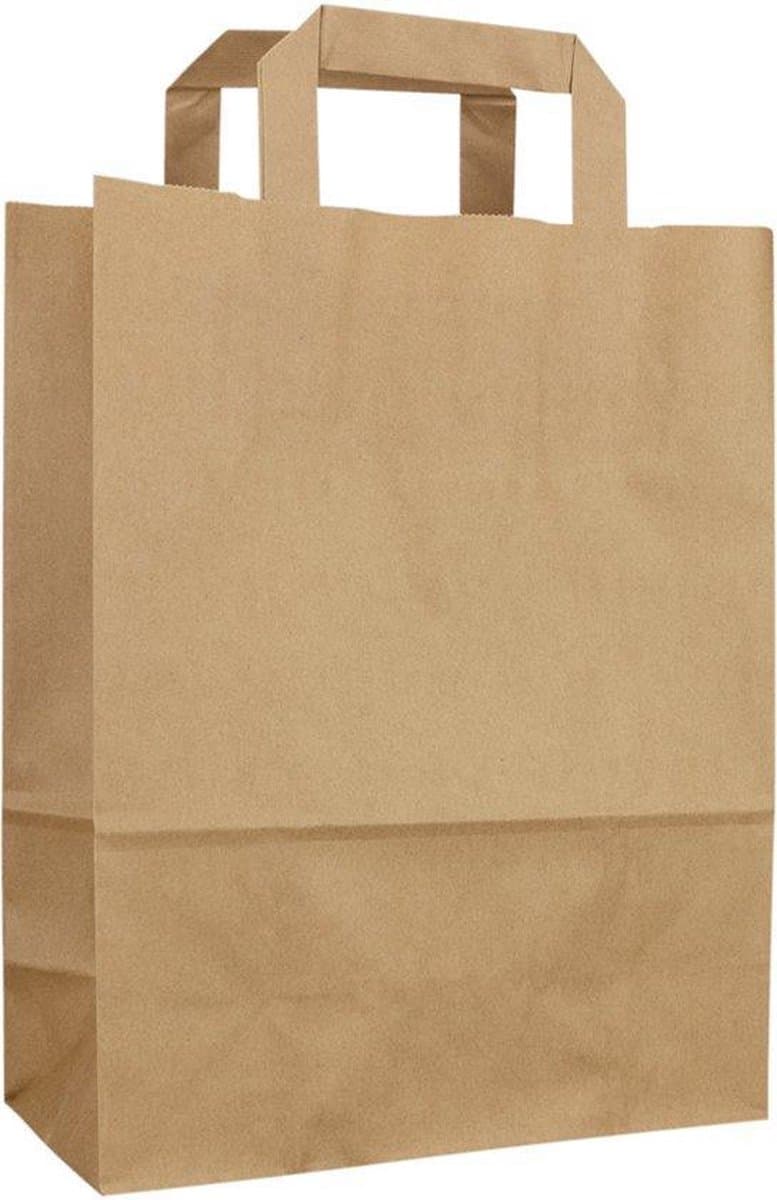 Papieren Draagtas - 22x10x28cm - Neutraal 50 stuks (EAN: 8714215007762)