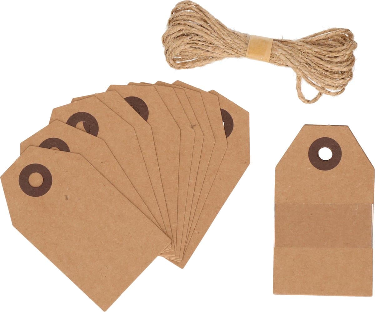 20x Cadeaulabels karton aan jute - touw 7 cm (EAN: 8720147196283): ✨ Waarom ik deze labels koos