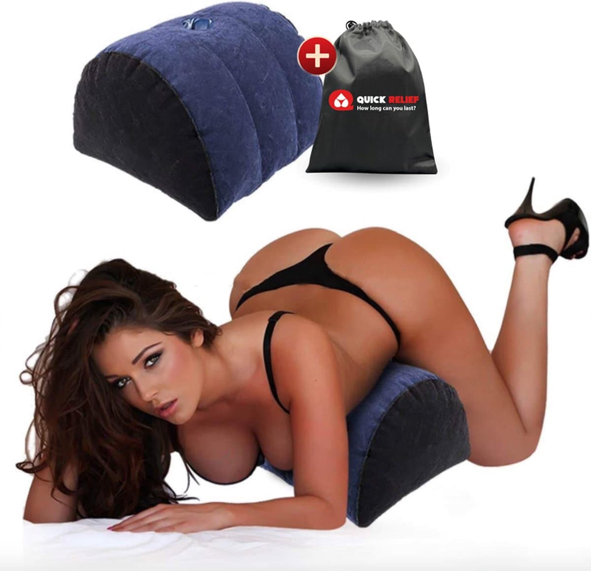 Quick Relief Hot Sex Pillow Official™ - Seksmeubels voor Vrouwen - Seksmeubel Mannen - Opblaasbaar seks kussen - met houder voor Masturbator, Dildo of Vibrator - Sekspoef - Seksaccessoire (EAN: 8720165326327): Wat is dit product nou precies