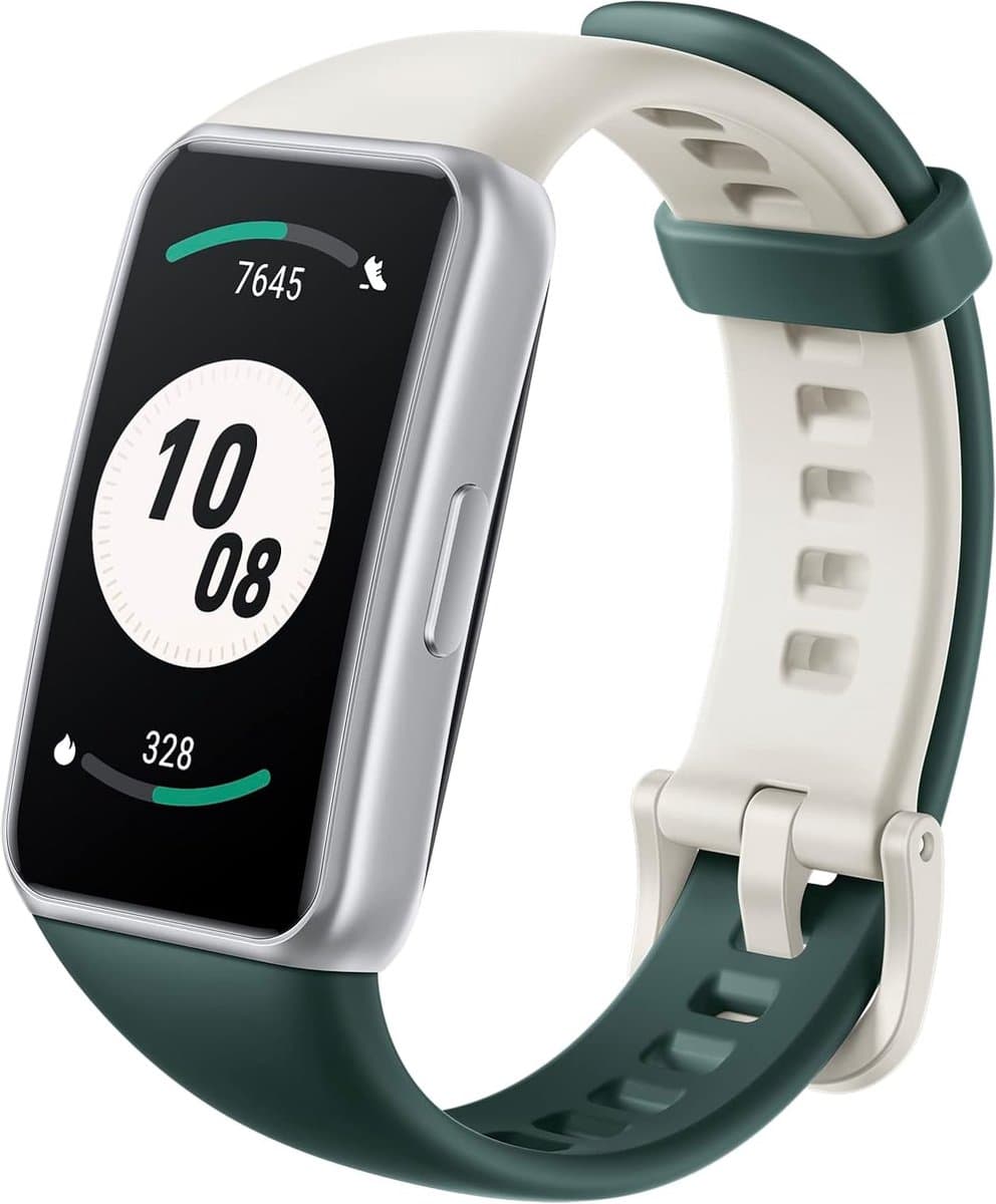 Honor Band 7 smartwatch 1,47 inch AMOLED volledig touchscreen 5ATM waterdicht fitnesstrackerhorloge met stappenteller hartslagmeter voor dames heren Android iOS-telefoon, groen (EAN: 6936520820887)