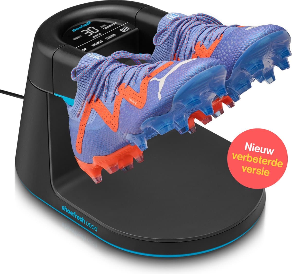 Shoefresh Opod Schoenverfrisser - Elektrische Schoendroger Tegen Geurtjes - Geurvreter voor Schoenen- Droge Schoenen - Schoendeodorant - Zwart (EAN: 8717953126009)
