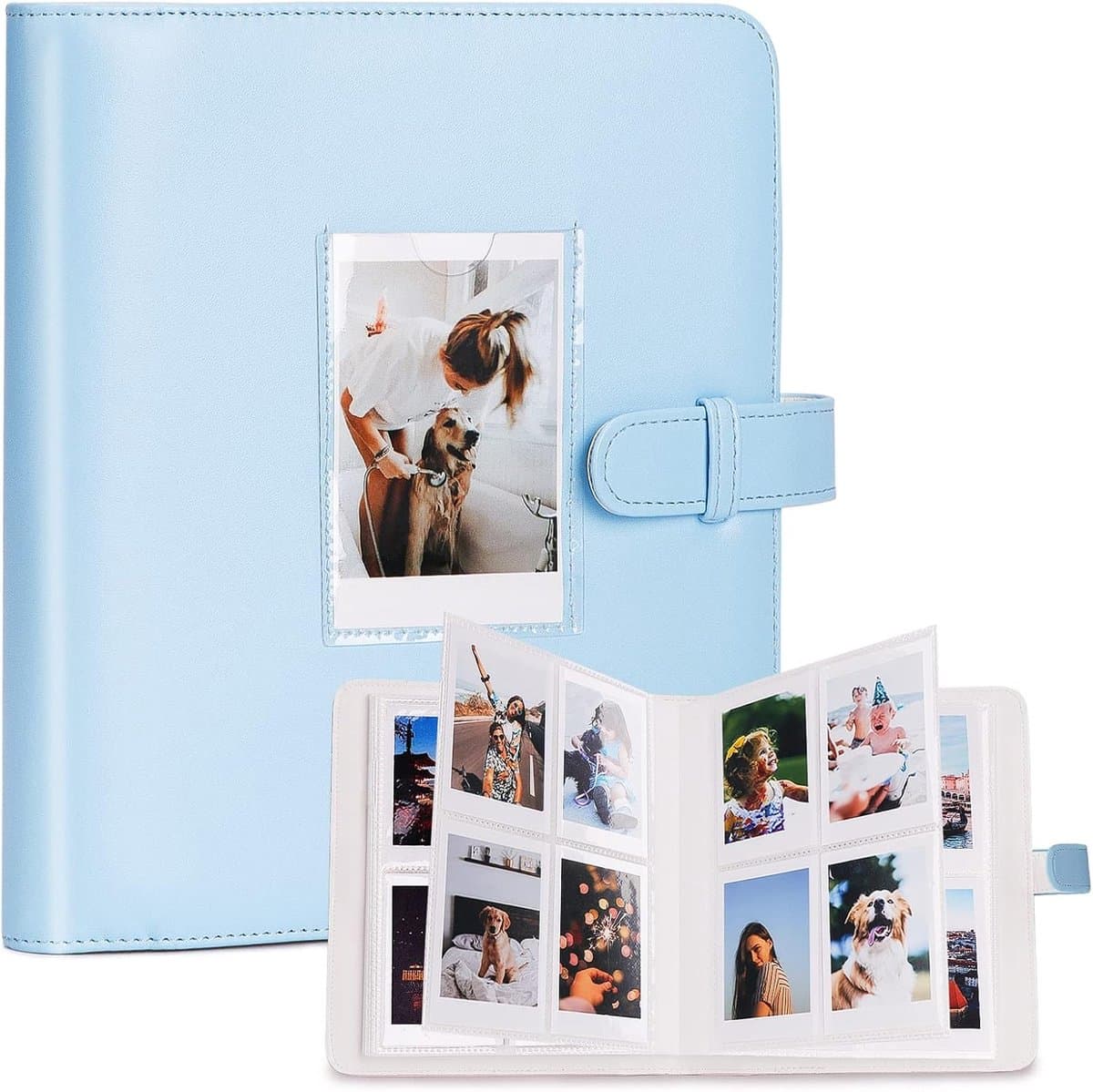 Fotoalbum - 1 Stuks - Er Passen 272 Foto's in - Foto-Opberger - Fotoboek - Mini Album - Zakfotoalbum - Fotoboek - Memo - Fotoboek Plakboek - Accessoires - Geschikt Voor Fujifilm Instax En Polaroid - Blauw (EAN: 9318528334004)