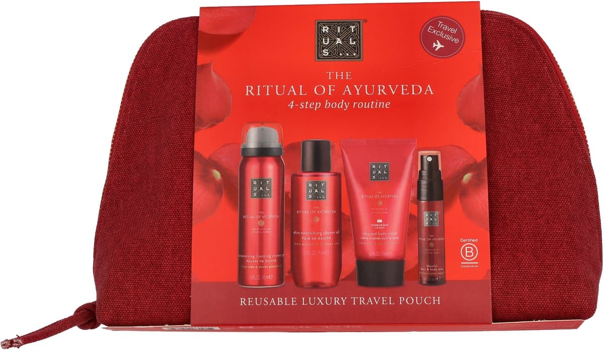 Rituals Ayurveda Travel Exclusives 215 ml - Foaming Shower Gel 50ml/Shower Oil 75ml/Body Cream 70ml/Body Mist 20ml (EAN: 8719134210859)