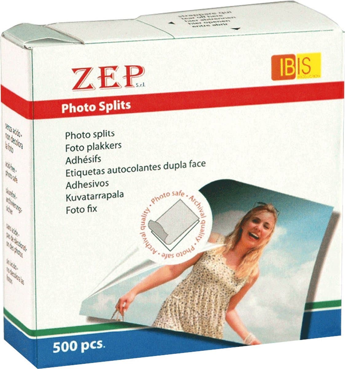 ZEP - Foto plakkers dubbelzijdig 500 stuks - BX500 (EAN: 8020912021421)