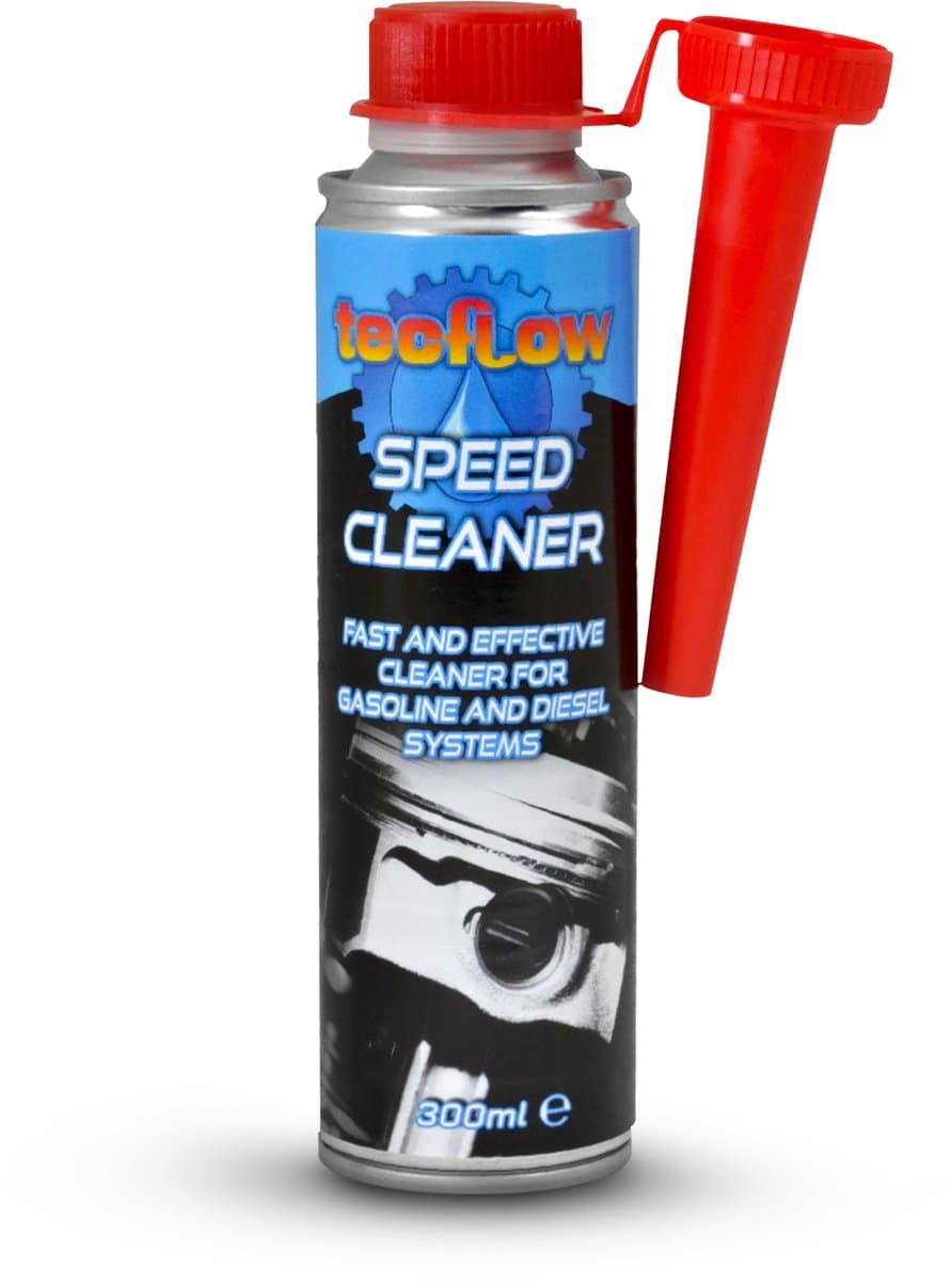 Tecflow Speed Cleaner - Brandstofsysteem - Motor Reiniger - Verlaagt Emissie + Verbruik - Roetfilter - Injector Reiniger - Benzine + Diesel additief - 300 ml (EAN: 8714237000246)