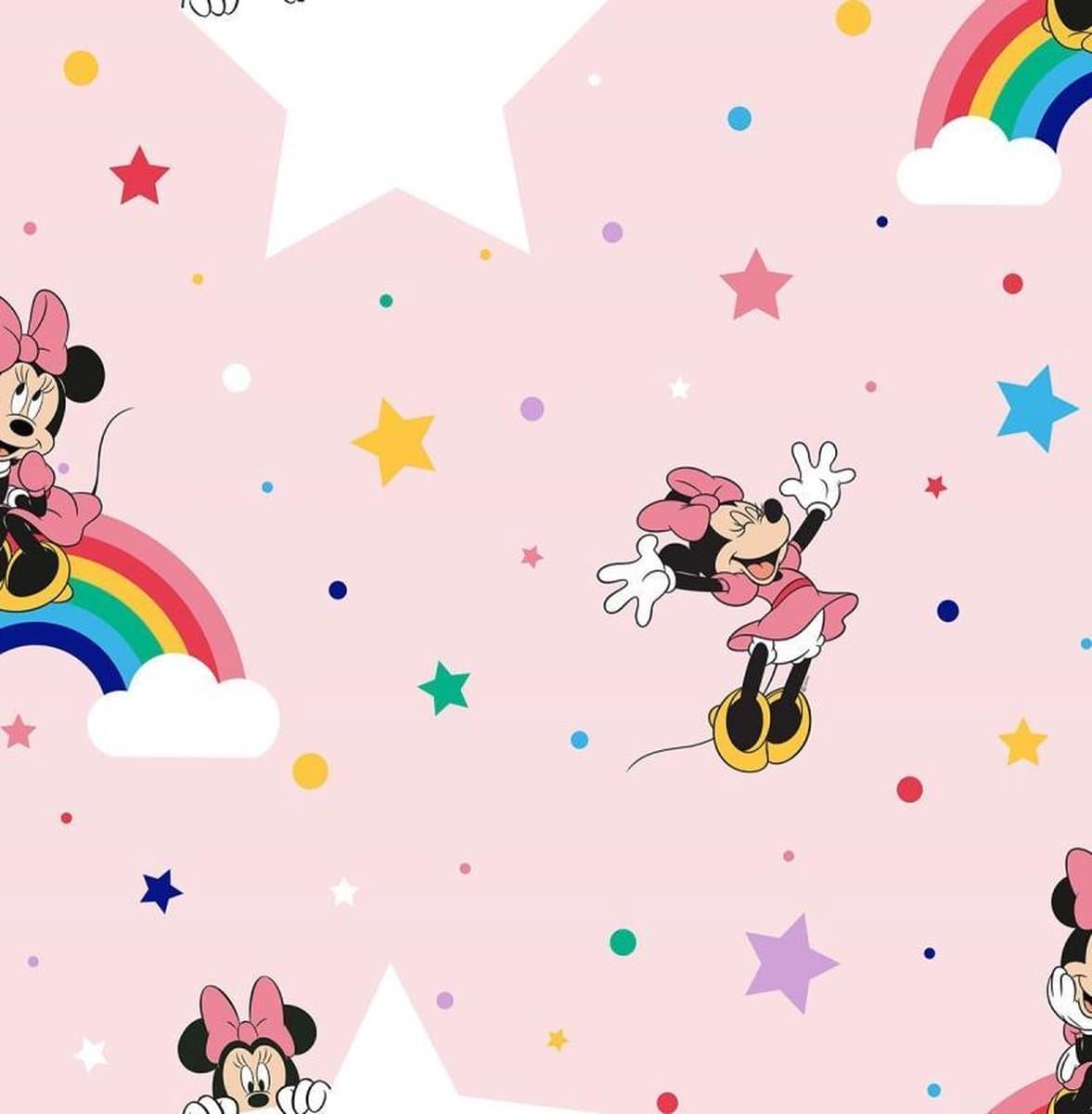 Noordwand - Behang - Kids - @ - Home - Rainbow - Minnie - roze (EAN: 5011583417296): Een vleugje magie aan de muur