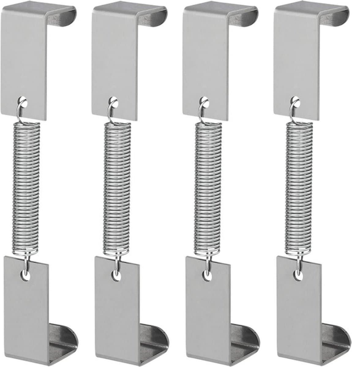 Proplus Kentekenplaat klemmen - 4x stuks - metaal - nummerplaat bevestigen - aanhanger (EAN: 8719946009979): Wat is het